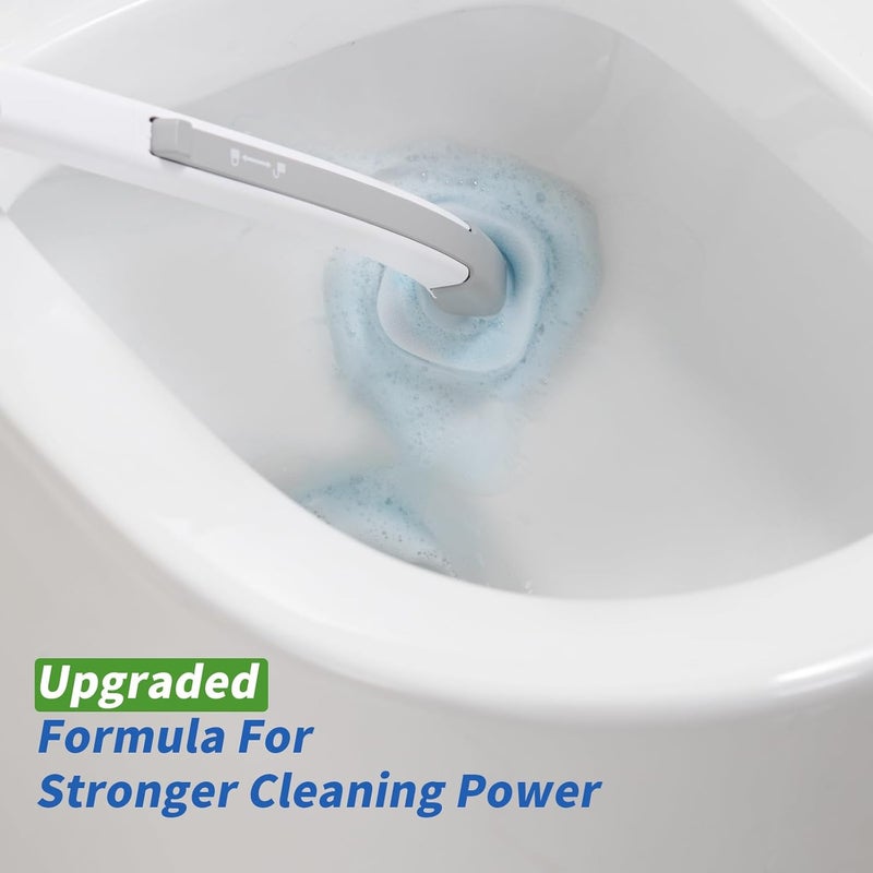 oshang Disposable Toilet Brush 2 Pack- Toilet Bowl Cleaner, Toilet Cleaning Supplies, Toilet Brush with Holder, 28 Refills for Deep Cleaning and Hygienic Bathroom Maintenance - Image 2